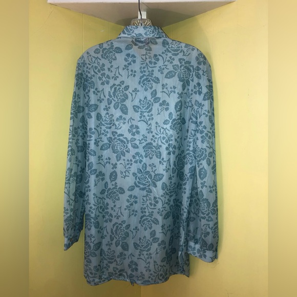 Rrrruss by Russ Togs sheer, vintage, long blouse. Size L. New with tags. - Picture 2 of 6